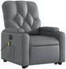 vidaXL Massagesessel mit Aufstehhilfe Elektrisch Grau Kunstleder 3204796 Bild 4