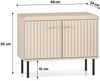 Selsey 'Caletto' Schuhschrank mit Lamellen, beige, ca. 55 x 68 x 34 cm Bild 5