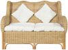vidaXL 2-Sitzer-Sofa Natürliches Rattan und Leinen 325466 Bild 2