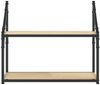 vidaXL 2-stöckiges Wandregal Sonoma-Eiche 60 x 21 x 51 cm Holzwerkstoff 835460 Bild 4