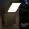 Maxkomfort LED Außen-Wandleuchte mit/ohne Bewegungsmelder, 10W Warmweiß 3000K, IP54 Wetterfest, ohne Bewegungsmelder, LED fest integriert, Warmweiß, 3000K, Wandleuchte für Fassade, Terrasse & Hauseingang, Aluminium Bild 4