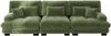3-Sitzer Sofa, Chenille mit tiefem Sitz & modularem Design, 313 x 77 x 81 cm, grün Bild 5