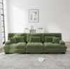 3-Sitzer Sofa, Chenille mit tiefem Sitz & modularem Design, 313 x 77 x 81 cm, grün Bild 3