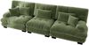 3-Sitzer Sofa, Chenille mit tiefem Sitz & modularem Design, 313 x 77 x 81 cm, grün Bild 4