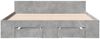 vidaXL Bettgestell mit Schubladen Betongrau 120x200 cm Holzwerkstoff 3280758 Bild 4