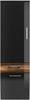 Badezimmer Hochschrank Rima Walnuss und anthrazit Hochglanz 40x135 cm Bild 4