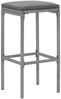 vidaXL 7-tlg. Gartenbar-Set mit Kissen Grau Poly Rattan 3187622 Bild 5
