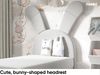 MEBLINI Kinderbett mit Bettkasten KANINCHEN 100x200 Links – H3/Hellgrau Samt Gepolstert Einzelbett mit Matratze - Polsterbett mit Stauraum - Bett mit Kopfteil – Stauraumbett Bild 4