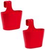 Engelland Blumenkasten Blumentopf zum Hängen (Vorteils-Set, 2 St, Fassungsvermögen je Topf 2,8 Liter), UV-Beständig, Frostbeständig, Wasserauffangschalen Bild 2