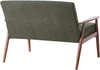 Sofa 2-Sitzer ESRUM Stoff Dunkelbraun Grün Bild 5