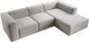 Ecksofa Fuego, L-Sofa, Eckcouch L-Form, Sofa Rechts, Sofa Cord-Stoff, 285 x 72 x 165 cm, Hellgrau Bild 3