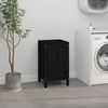 vidaXL Wäschetruhe Schwarz 44x44x76 cm Massivholz Kiefer 823578 Bild 3