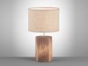 Fischer & Honsel 50742 Tischleuchte Malik holzfarben Leinen sandfarben 43cm Bild 1