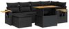 vidaXL 7-tlg. Garten-Sofagarnitur mit Kissen Schwarz Poly Rattan 3327618 Bild 2