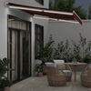 vidaXL Markise Manuell mit LED Weinrot 350x250 cm 3214972 Bild 3