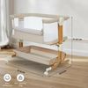 GarveeMore Babybett 3-in-1 Mit Wiege,Höhenverstellbar in 6 Stufen Mit Rollen, Beistellbett Atmungsaktivem Netzgewebe,Moskitonetz Großem Stauraumkorb Bild 2