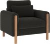 Relaxsessel Sitzfläche 87x83x88,5 cm – Teddy-Stoff, dicke Polsterung, Massivholzrahmen, Dunkelgrau Bild 5