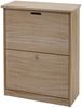Schuhkipper HWC-K45, Schuhschrank Schuhregal, 81x60x25cm 2 Klappen, MDF aus Paulownia ~ naturbraun Bild 5