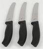 Frühstücksmesser 3er Set 21 cm – Tafelmesser mit schwarzem Kunststoffgriff, ideal für Brot & Brötchen Bild 3