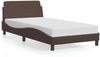vidaXL Bettgestell "Dover" Braun 100x200 cm Kunstleder 373140 Bild 2