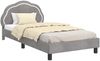 vidaXL Kinderbettgestell mit Kopfteil Hellgrau 90 x 200 cm Samt 42010922 Bild 2