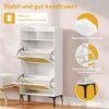 Dripex Schuhschrank mit Rattan-Dekoration, 2 klappbare Schubladen, 60/80cm Bild 2