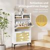 Dripex Schuhschrank mit Rattan-Dekoration, 2 klappbare Schubladen, 60/80cm Bild 3