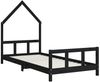 vidaXL Kinderbett Schwarz 90x200 cm Massivholz Kiefer 834569 Bild 3
