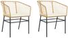 vidaXL Gartenstühle 2 Stk. mit Kissen Braun Poly Rattan 369101 Bild 2