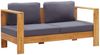 vidaXL Gartenbank mit Auflagen 140 cm Massivholz Akazie Grau 47276 Bild 2
