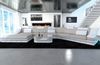 Polster Wohnlandschaft Turino CL mit LED - Strukturstoff - Macchiato-Weiß - Links Bild 5