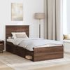 vidaXL Bettrahmen Braun Eichen-Optik 90 x 200 cm Massives Kiefernholz 3410651 Bild 3