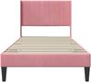 vidaXL Bettrahmen mit Kopfteil Rosa 100 x 200 cm Samt 42027488 Bild 4