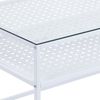 FineBuy Couchtisch Glas Rechteckig 100 cm, Moderner Wohnzimmertisch mit Metallgestell & Ablage im Industrial Design, Sofatisch mit Glasplatte Bild 5