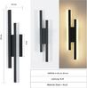 Riserva LED Wandleuchte LED Wandleuchte Innen Schwarz 16W Warmweiß Flur Lampe, Einfache Installation, integrierte LED, augenschonendes Design Bild 2