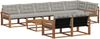 vidaXL Outdoor-Sofagarnitur mit Kissen 9 pcs Natürlich und Hellgrau 3369602 Bild 2