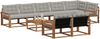 vidaXL Outdoor-Sofagarnitur mit Kissen 9 pcs Natürlich und Hellgrau 3369602 Bild 3