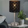 RGB LED Tischlampe, Textil, schwarz, Fernbedienung, H 35 cm Bild 3