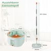 Wischmopp und Eimersystem mit Auswringfunktion & Abwassertrennung & 360° Drehmoppkopf Grün Bild 1