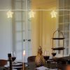 9er Set LED Lichterkette, Sternen-Design, Batterie, silber, L 165 cm Bild 4