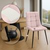 Esszimmerstuhl Tilde 1 Esszimmerstuhl pink Samt Bild 4