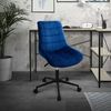 ML-DESIGN Bürostuhl Schreibtischstuhl mit Rückenlehne 360° drehbar höhenverstellbar (1 St), Polsterstuhl Blau, Samtbezug Metallgestell Drehstuhl Sessel Bild 5