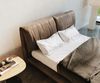 Polsterbettgestell Cusino 140x200 cm Mikrofaser Taupe Vintage Bild 5