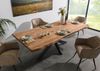 Baumtisch Sheesham 240x100x77 natur gebeizt / Kreuzgestell anthrazit matt FREEFORM 5 Bild 2