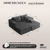 LITBIRD Sofa Modulares L-förmiges Ecksofa, rahmenloses Schlafsofa, montagefrei, 2 Teile, extra tiefe Sitzfläche, Doppel-Recamiere, ideal für Wohnzimmer Bild 2