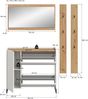 Garderobenkombination B/H/T: 192x172x32 cm in weiß Nachbildung und Artisan Oak Nachbildung Bild 4