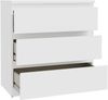 Forte EDMORE Kommode 70 80, moderne Kommode mit 3 Schubladen, Holzwerkstoff, Weiß, 77,2 cm breit x 79,8 cm hoch x 42,2 cm tief Bild 5
