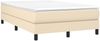 vidaXL Polsterbett, Stoff, 25,0 cm, Creme, 120x200 cm, mit Lattenrost, Schwarz Bild 3
