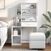 vidaXL Schminktisch mit Schrank Weiß 80x35x132 cm 848234 Bild 3