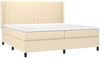 vidaXL Boxspringbett mit Matratze Stoff Creme 200x200 cm, Härtegrad: H2 [3131622] Bild 3